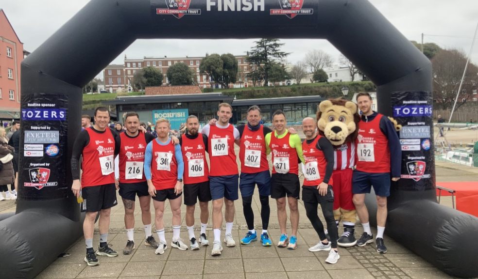 The team from Exeter City Football Club taking part in the event